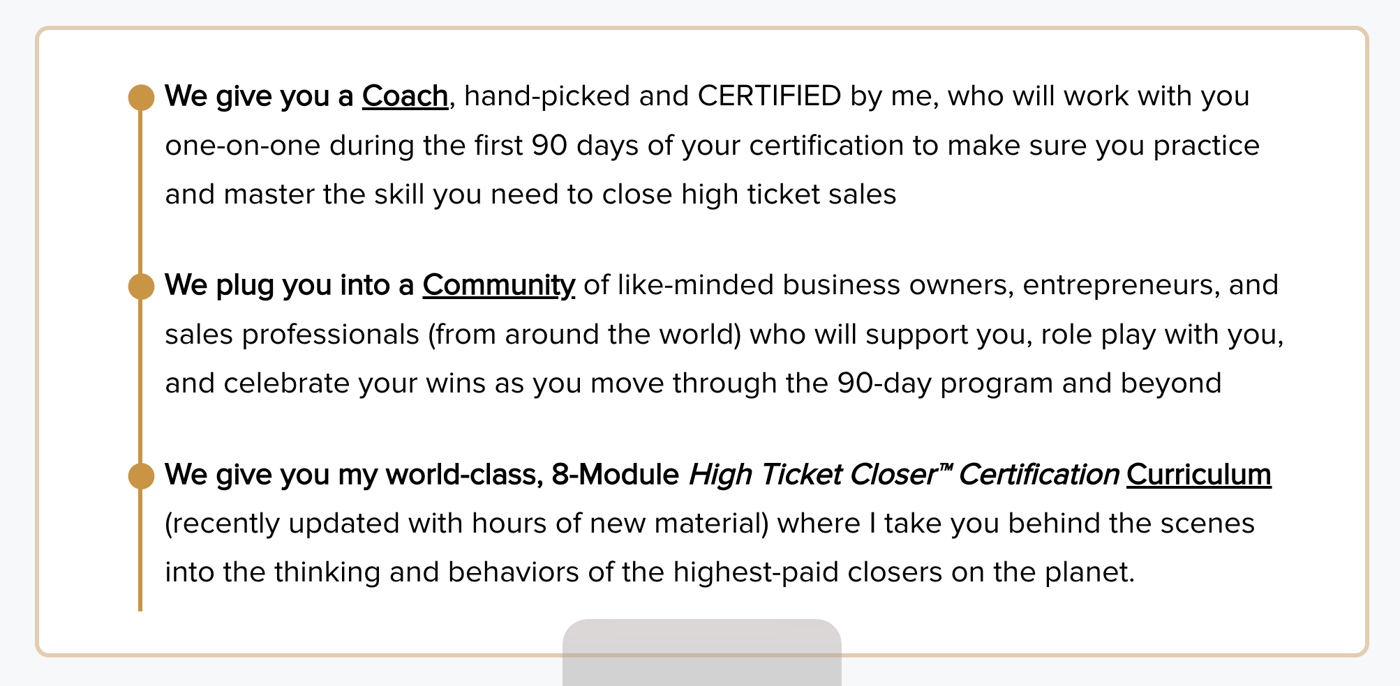 High ticket closer coaching