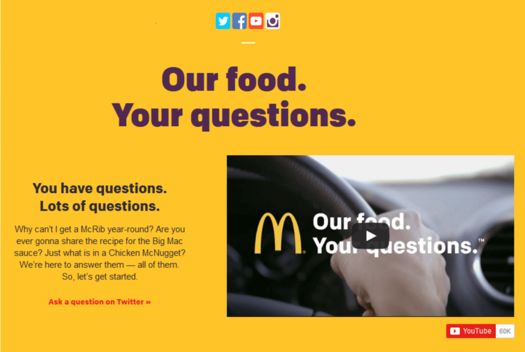 McDonalds copywriting example