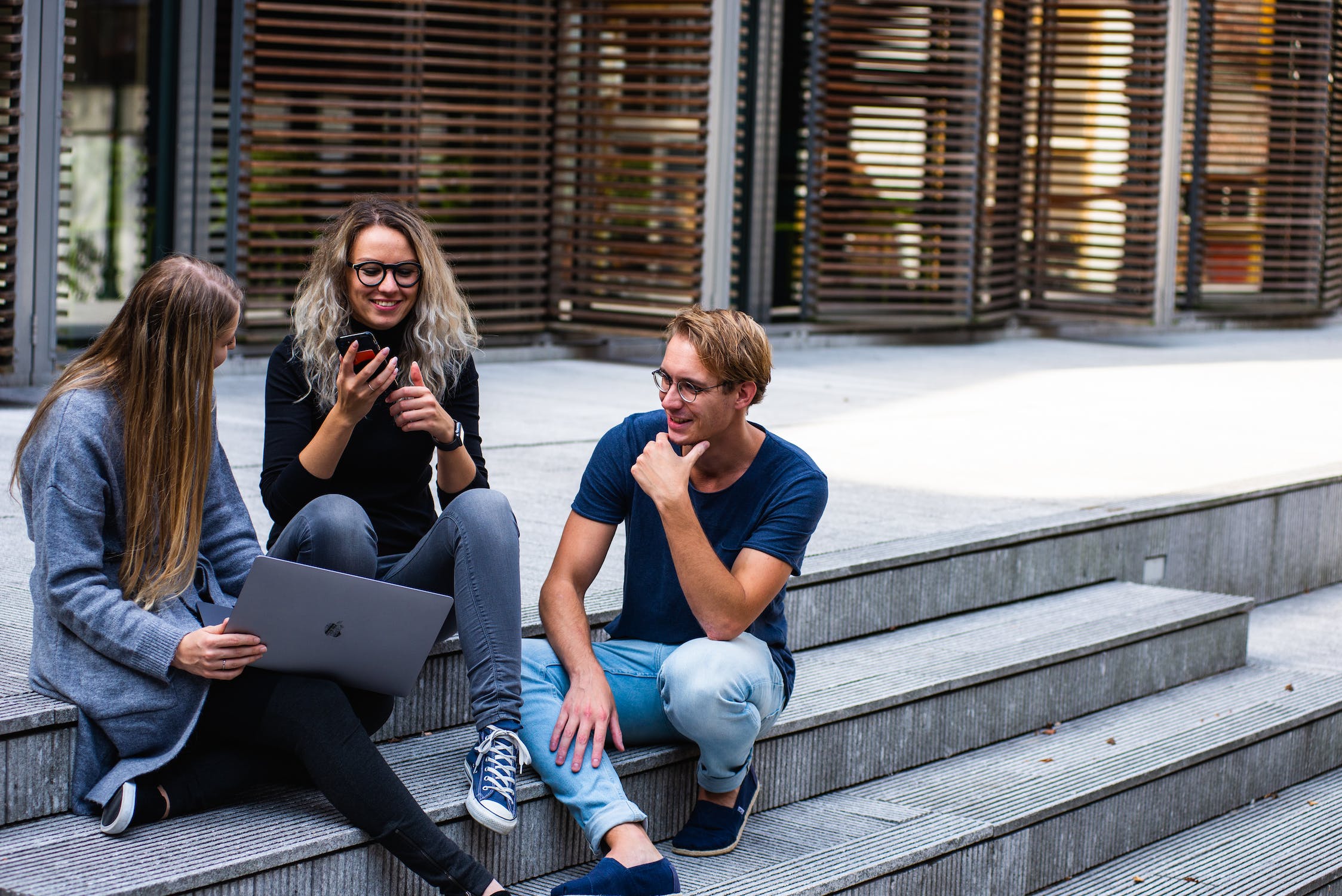 Students sitting and talking