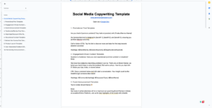 Social media copywriting templates