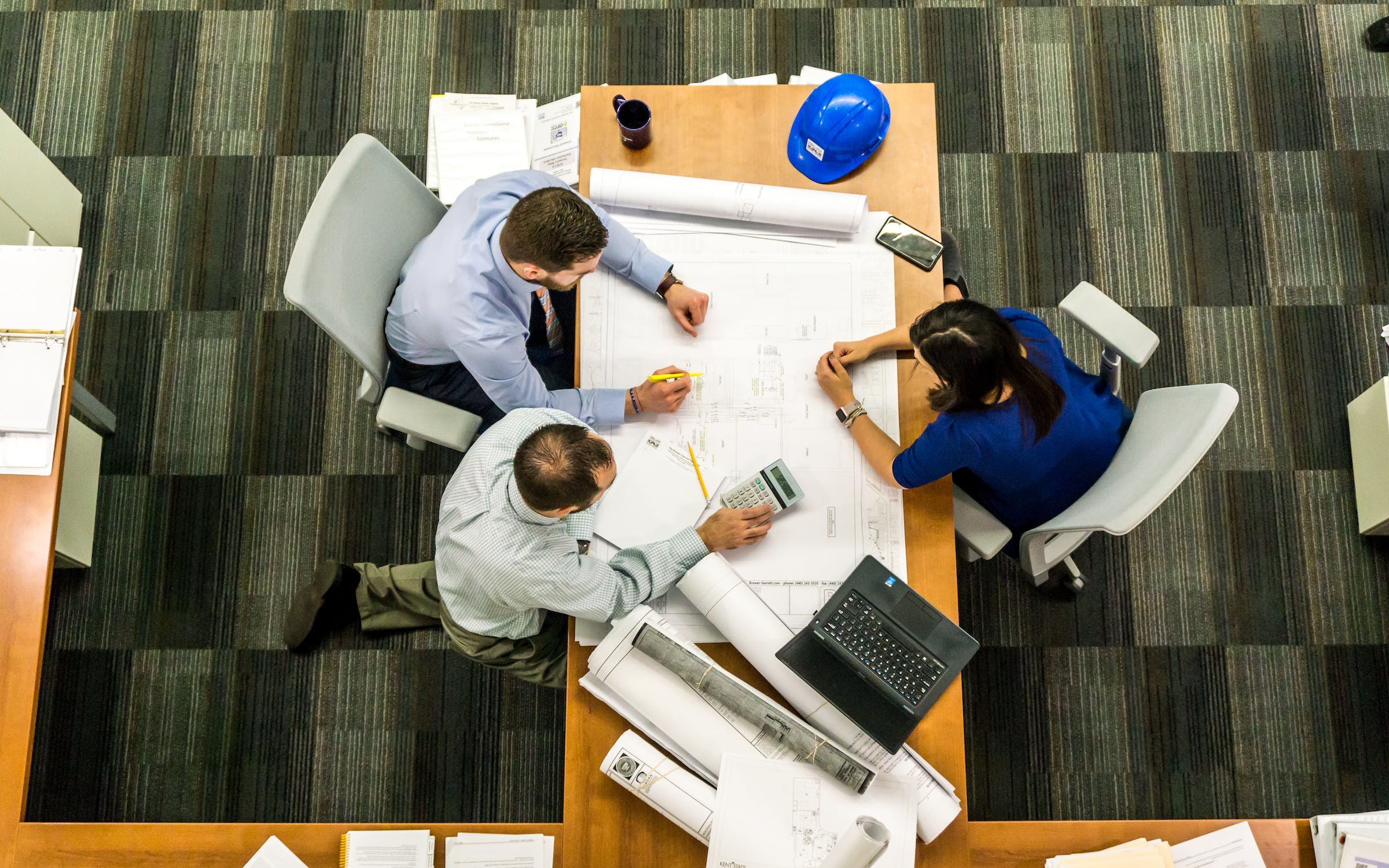 People managing a project