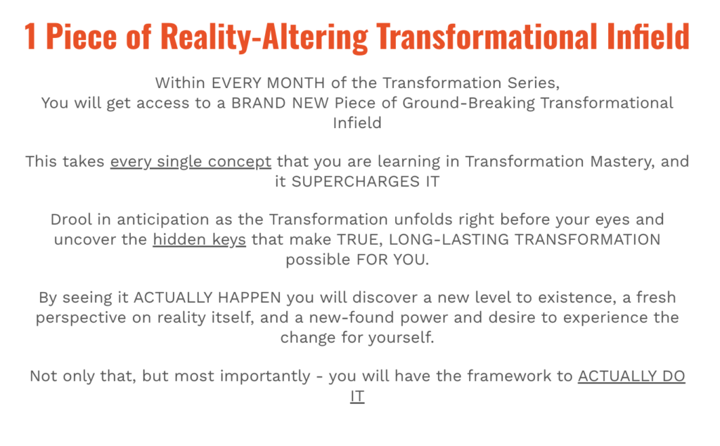 Transformation event copywriting 3