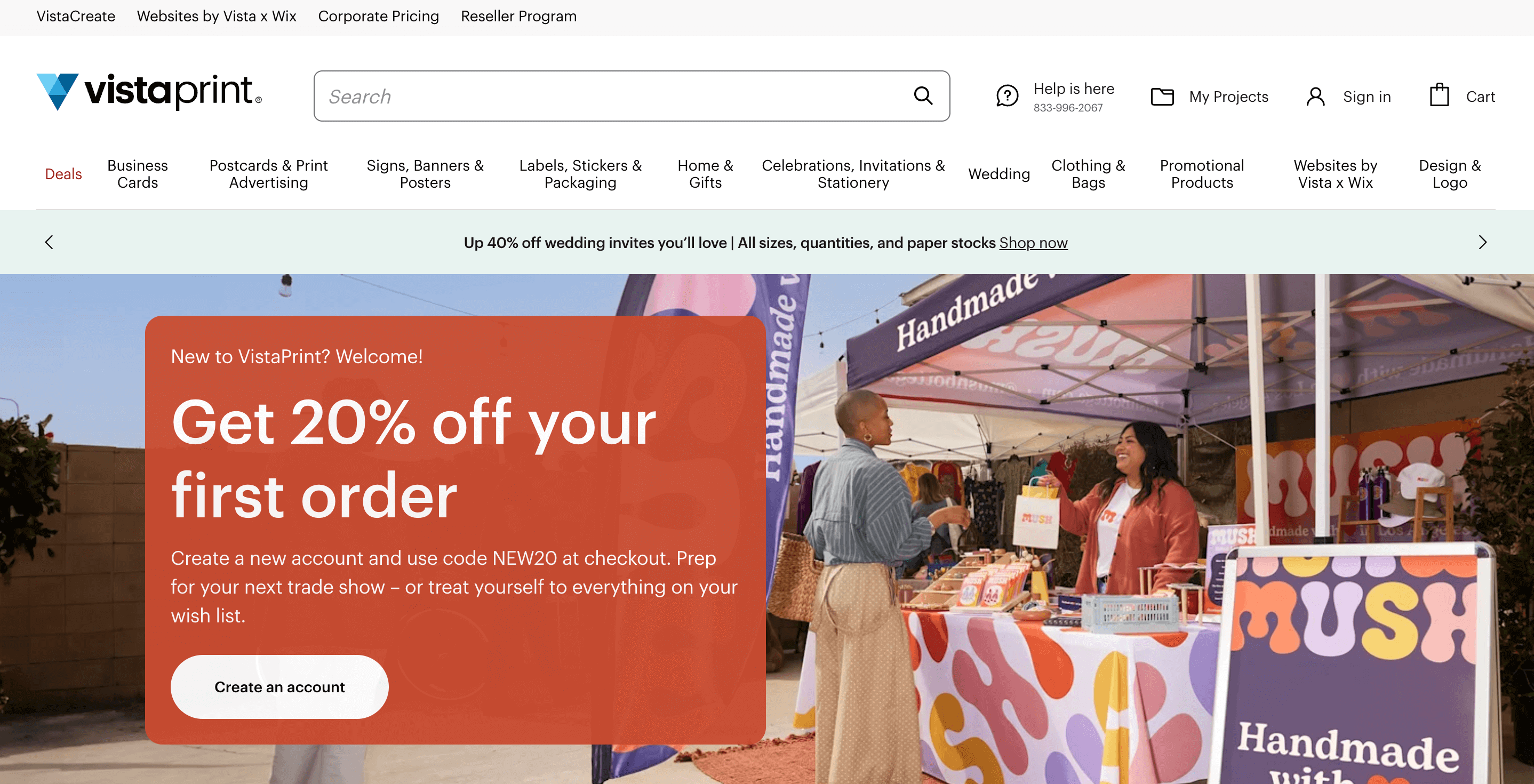 Vistaprint POD site