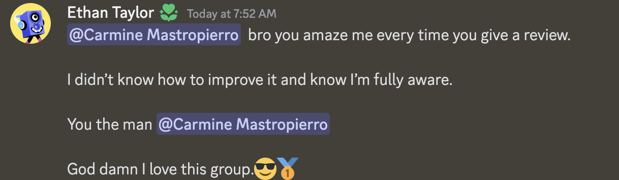 Ethan testimonial