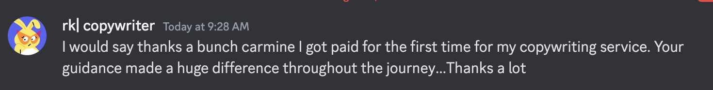Student testimonial Discord