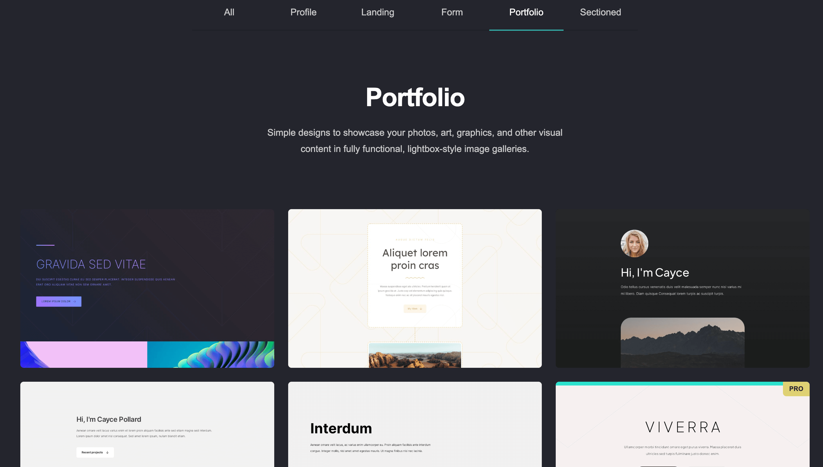 Carrd portfolio