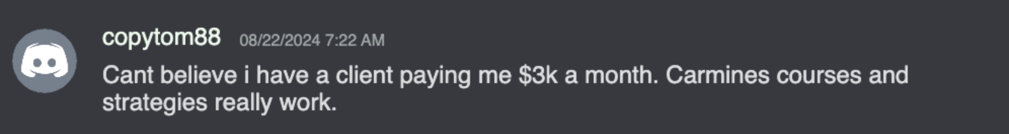 Discord testimonial new