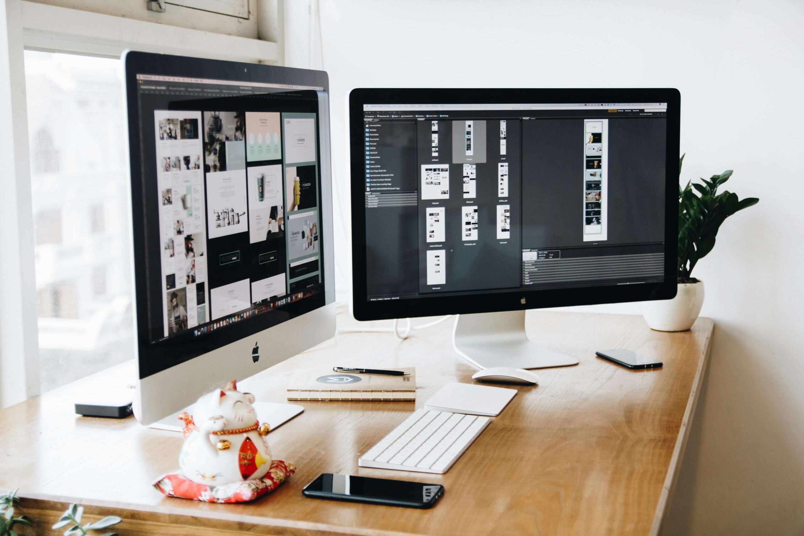 Freelance writing portfolio on a computer