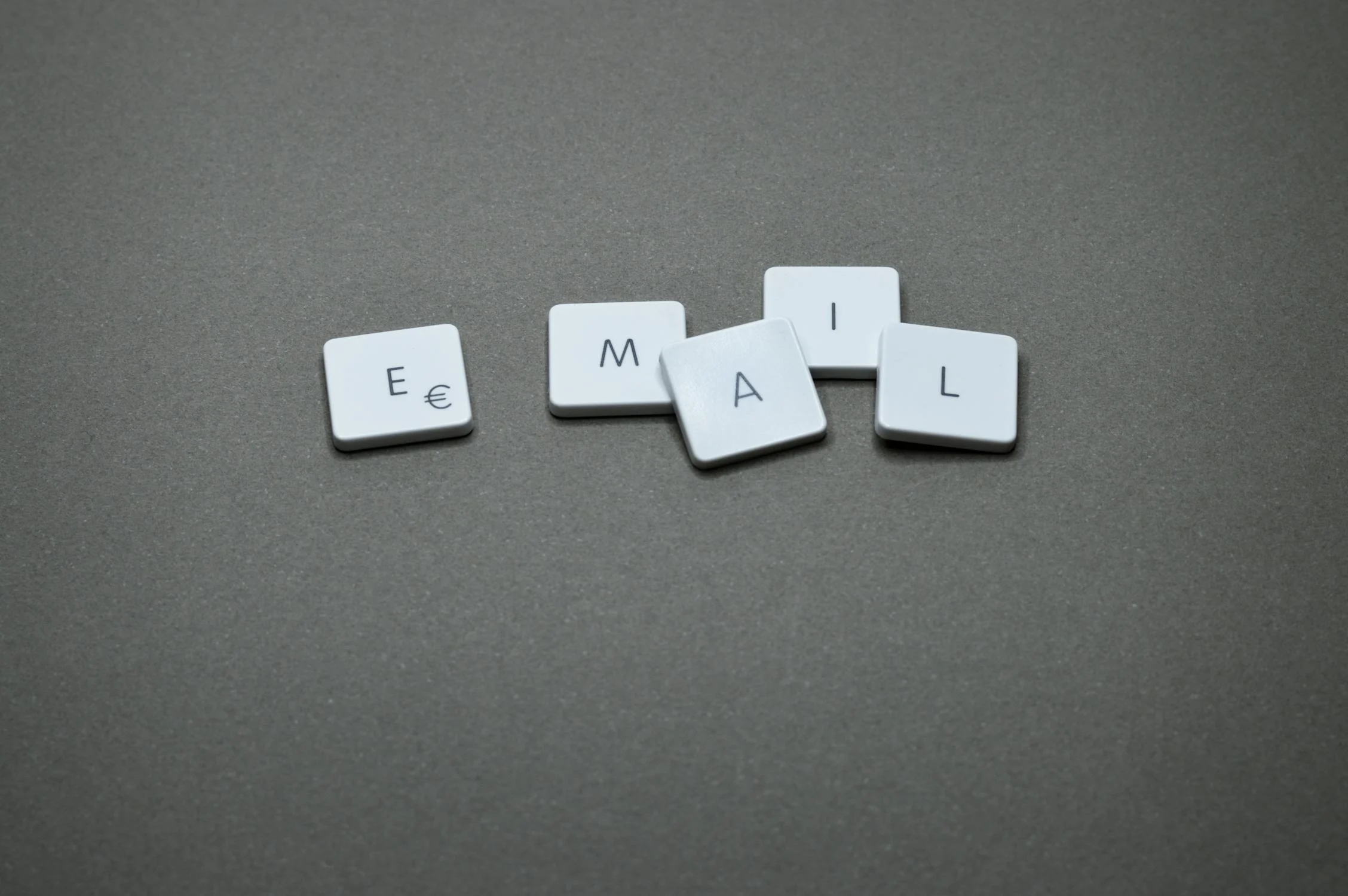 Email spelled out with blocks